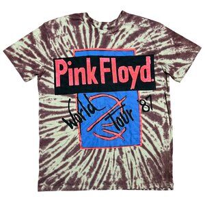 Pink Floyd World Tour 1987 Tie Die Rock Graphic T-Shirt, Men's Large